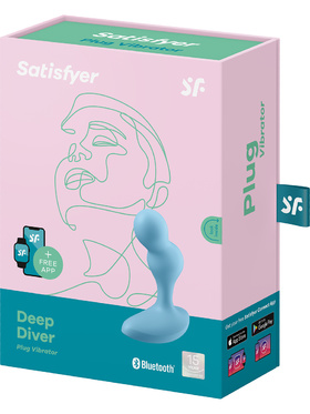 Satisfyer Connect: Deep Diver, Plug Vibrator, blå