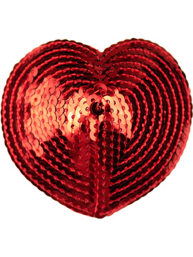 Bye Bra: Heart Nipple Covers, röd
