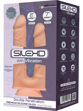 Silexd: Double Penetration, Silicone Dildo with Vibration