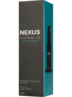 Nexus: Anal Relax Gel, Water Based Lubricant, 50 ml