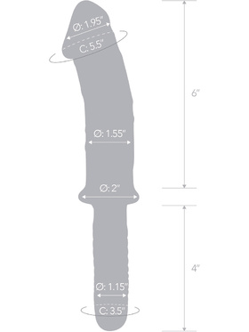 Gläs: Realistic, Double Ended Glass Dildo with Handle