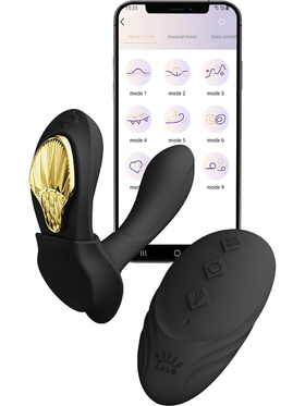 Zalo: Aya Wearable Vibrator with Remote control, svart