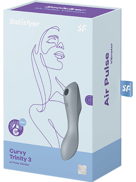 Satisfyer: Curvy Trinity 3, Air Pulse Vibrator, grå