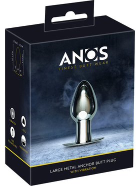 Anos: Metal Anchor Butt Plug with Vibration, large
