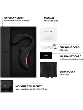 LELO: Enigma Cruise, Dual-Action Sonic Massager, svart