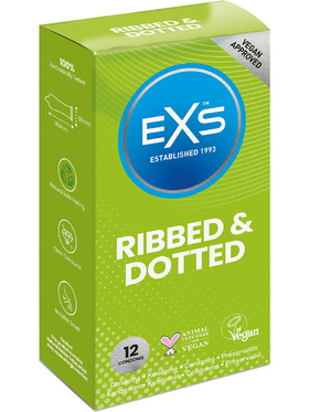 EXS Ribbed & Dotted: Kondomer, 12-pack