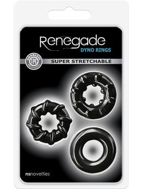 NSNovelties: Renegade, Dyno Penis Rings, svart