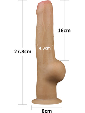 LoveToy: Dual-Layered Silicone Handle Cock, 28 cm