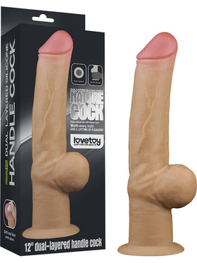 LoveToy: Dual-Layered Silicone Handle Cock, 30 cm