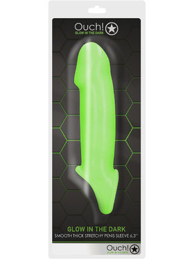 Ouch! Glow in the Dark: Smooth Thick Stretchy Penis Sleeve