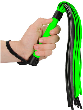 Ouch! Glow in the Dark: Bonded Leather Flogger