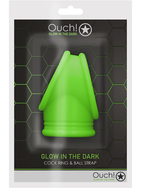 Ouch! Glow in the Dark: Cock Ring & Ball Strap