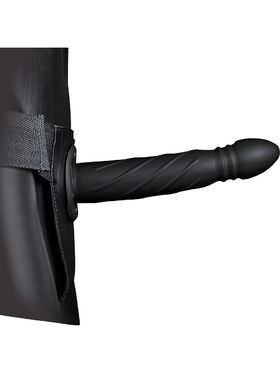 Ouch!: Twisted Hollow Strap-On, 20 cm, svart