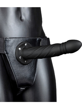 Ouch!: Twisted Hollow Strap-On, 20 cm, svart