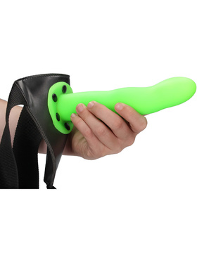 Ouch! Glow in the Dark: Curved Hollow Strap-On, 20 cm