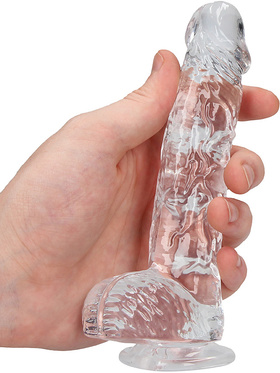 RealRock: Crystal Clear Realistic Dildo, 15 cm