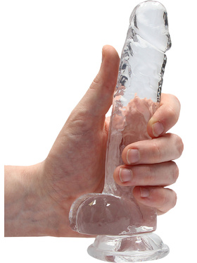 RealRock: Crystal Clear Realistic Dildo, 17 cm