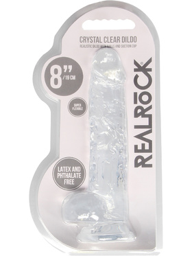 RealRock: Crystal Clear Realistic Dildo, 19 cm