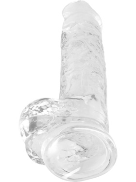 RealRock: Crystal Clear Realistic Dildo, 19 cm