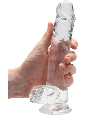 RealRock: Crystal Clear Realistic Dildo, 19 cm