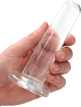 RealRock: Crystal Clear Non Realistic Dildo, 13.5 cm