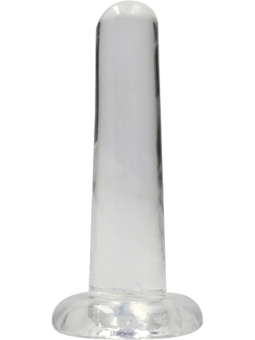 RealRock: Crystal Clear Non Realistic Dildo, 13.5 cm