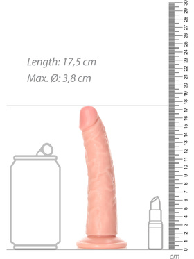 RealRock: Slim Realistic Dildo, 15,5 cm, ljus