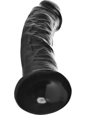 RealRock: Curved Realistic Dildo, 15,5 cm, svart