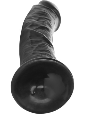 RealRock: Curved Realistic Dildo, 20.5 cm, svart