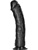 RealRock: Curved Realistic Dildo, 23 cm, svart