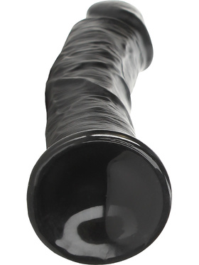 RealRock: Curved Realistic Dildo, 23 cm, svart