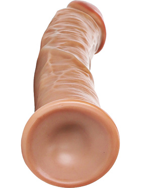RealRock: Curved Realistic Dildo, 23 cm, ljusbrun
