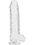 RealRock: Crystal Clear Realistic Dildo, 25.4 cm