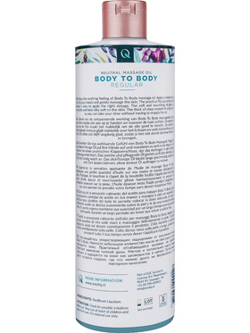 Exotiq: Neutral Massage Oil, Body to Body Regular, 500 ml