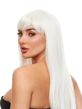 Pleasure Wigs: Amber White Peruk, självlysande
