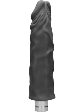 RealRock: Realistic Vibrating Dildo, 25 cm, svart