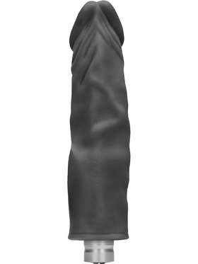 RealRock: Realistic Vibrating Dildo, 25 cm, svart