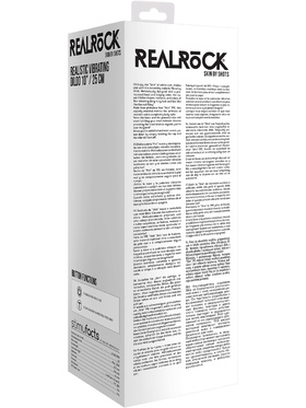 RealRock: Realistic Vibrating Dildo, 25 cm, svart