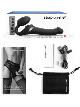 Strap-On-Me: Multi Orgasm Bendable Strap-On Vibrator, M