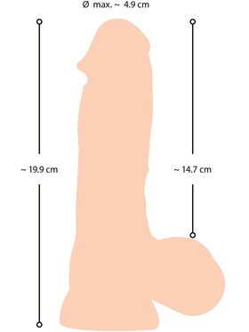 Nature Skin: Dildo with Movable Skin, 20 cm