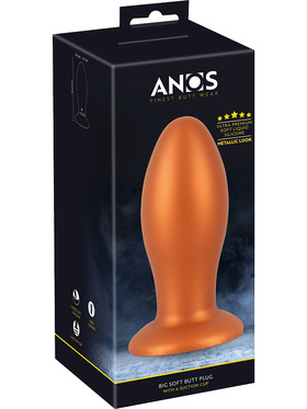 Anos: Big Soft Butt Plug with Suction Cup, 16 cm
