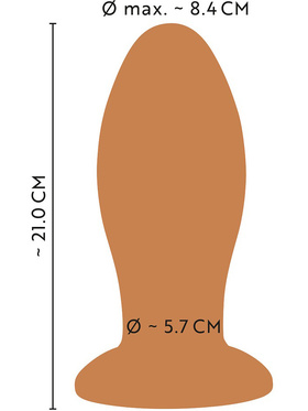 Anos: Giant Soft Butt Plug with Suction Cup, 21 cm