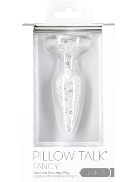 Pillow Talk: Fancy, Luxurious Glass Anal Plug with Bonus Bullet