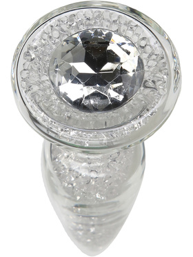 Pillow Talk: Fancy, Luxurious Glass Anal Plug with Bonus Bullet