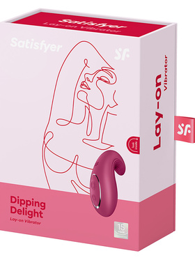 Satisfyer: Dipping Delight, Lay-on Vibrator, röd
