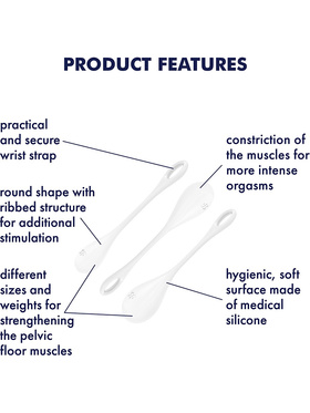 Satisfyer: Yoni Power 1, Balls Training Set, vit