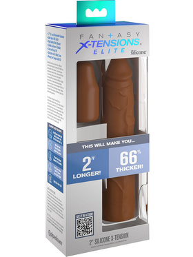 Fantasy X-Tensions Elite: +5 cm Silicone X-Tension, mörk