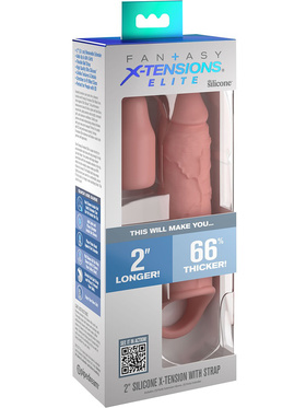 Fantasy X-Tensions Elite: +5 cm Silicone X-Tension with Strap, ljus