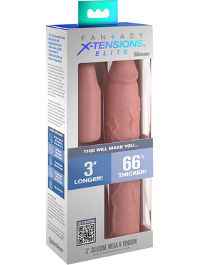 Fantasy X-Tensions Elite: +7,6 cm Silicone Mega X-Tension, ljus