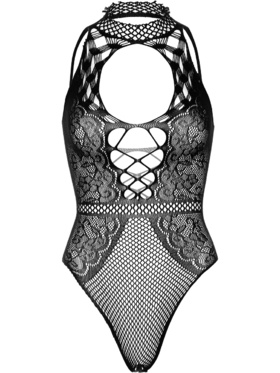 Leg Avenue: Net and Lace Keyhole Bodysuit, One Size
